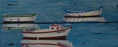 petits bateaux de pcheurs  35x15cm